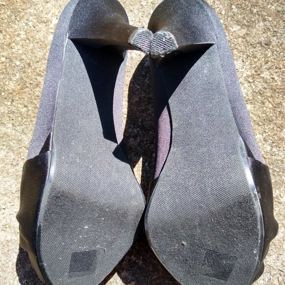 Black Michaelangelo Heels with Shimmering Silver Buckle - Picture 10 of 11